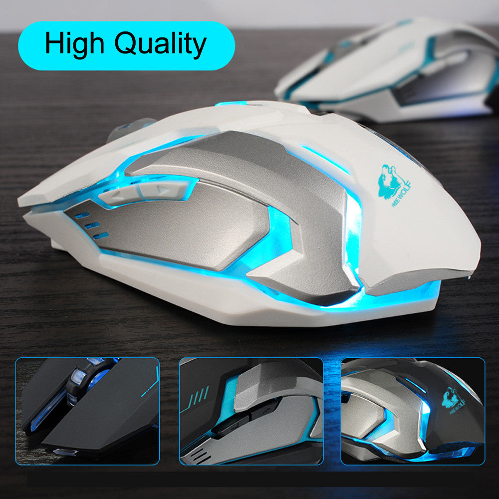 Skorter | Stealth 7 Wireless Silent LED Backlit USB Optical Gaming Mouse