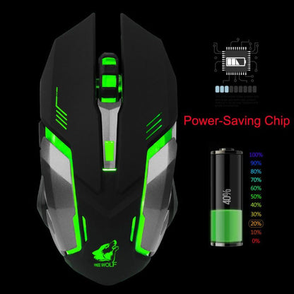 Skorter | Stealth 7 Wireless Silent LED Backlit USB Optical Gaming Mouse