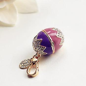 Skorter | Easter Egg Rabbit Charm Women's Handbag Zipper Keychains Movable Pendant For Girl Jewelry