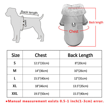 Skorter | Vegan Leather Jacket for Dog with Faux Fur Collar