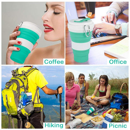 Skorter | Expandable Silicone Travel Coffee Cup