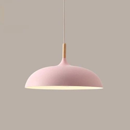 Skorter | Pendant lights made of metal and wood in delicate pastel shades