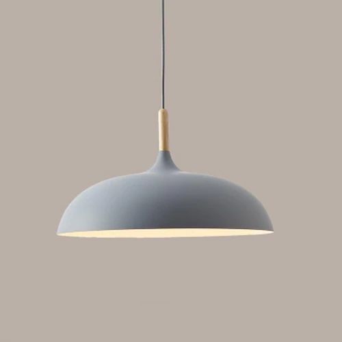 Skorter | Pendant lights made of metal and wood in delicate pastel shades