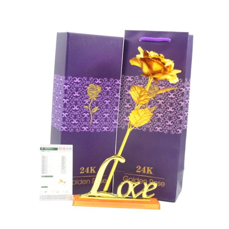 Skorter | 24k gold-plated rose | Including certificate and luxurious gift box