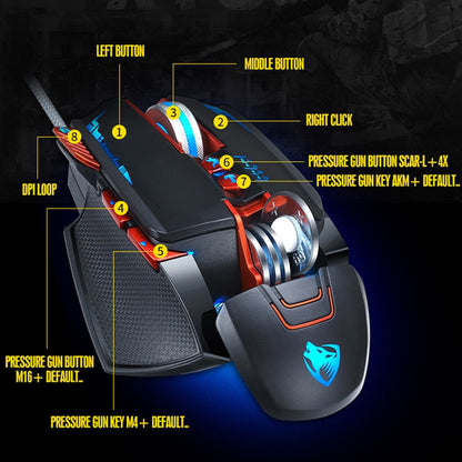 Skorter | V9 8 Buttons DPI Adjustable LED PRO Gaming Mouse