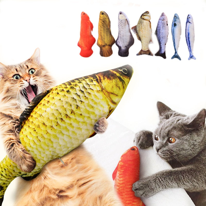 Skorter | Fish Shape Soft Plush Pillow for Cat - 5 Pcs Set