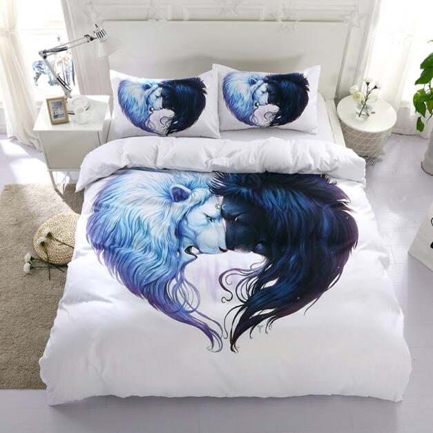 Skorter | Animal Couple Bedding Sets Duvet and Pillow Shams