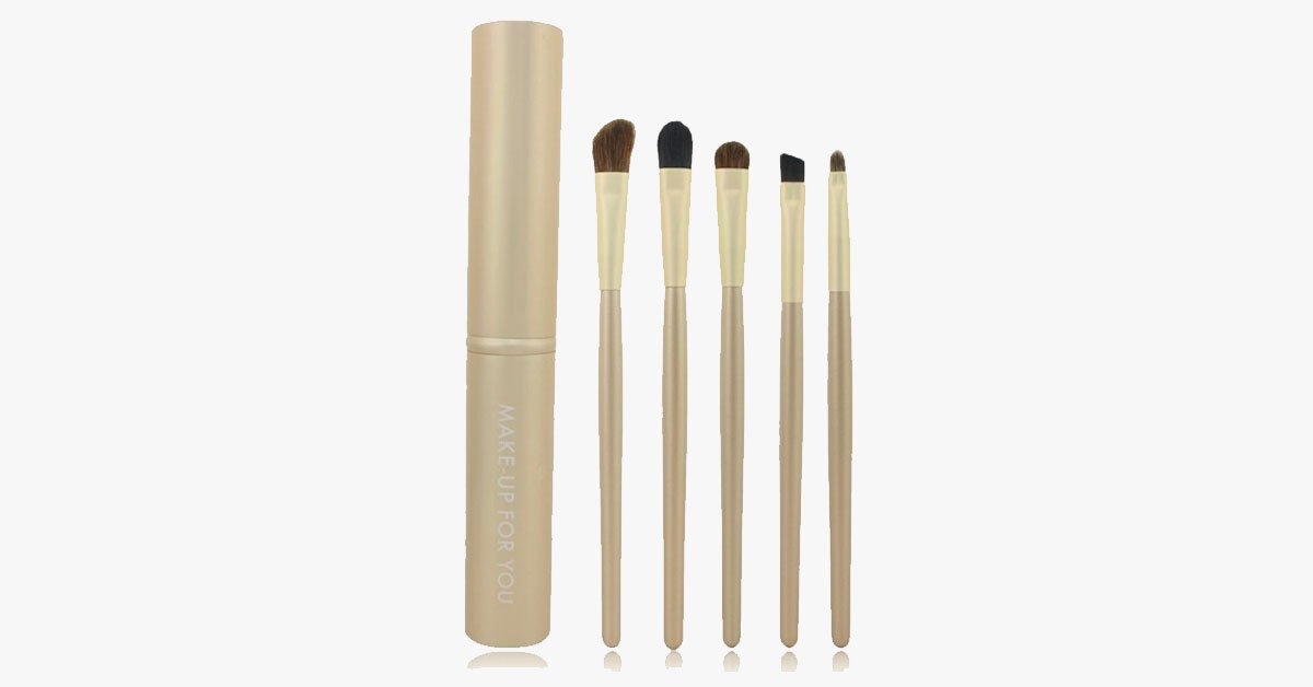 Skorter | 5-piece professional eyeshadow brush set, perfect for blending eyeshadow - soft bristles provide you with professional results!