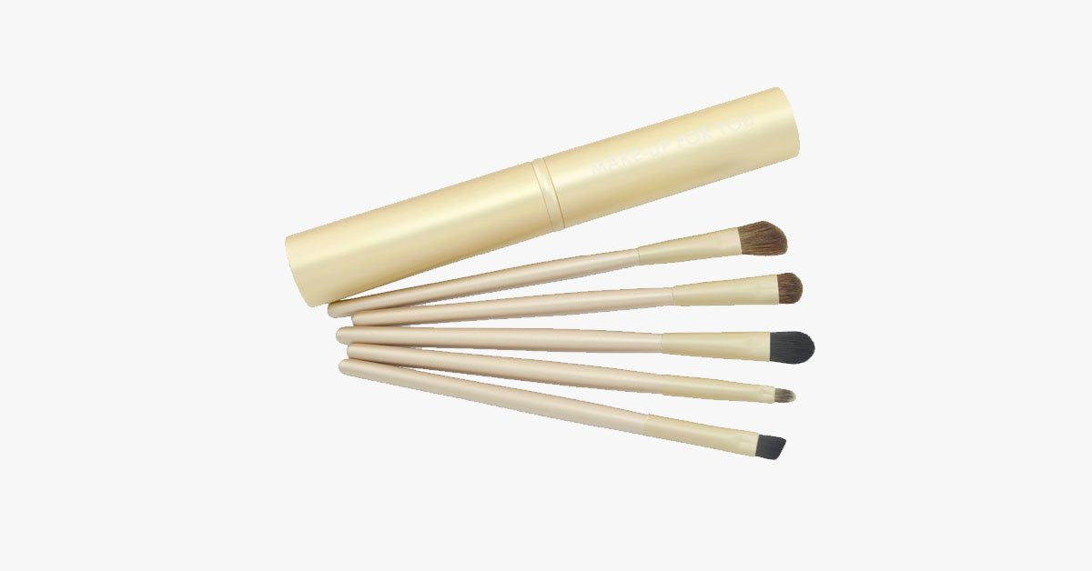 Skorter | 5-piece professional eyeshadow brush set, perfect for blending eyeshadow - soft bristles provide you with professional results!