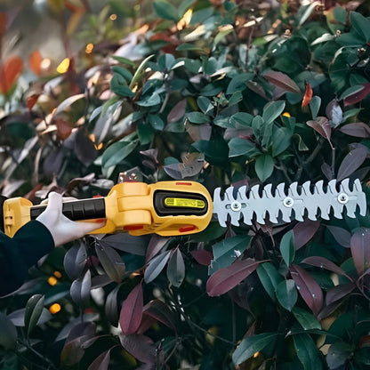 Skorter | Cordless Hedge & Shrub Trimmer | 2-in-1 Cutting Heads, Lightweight & Ergonomic for Effortless Garden Maintenance