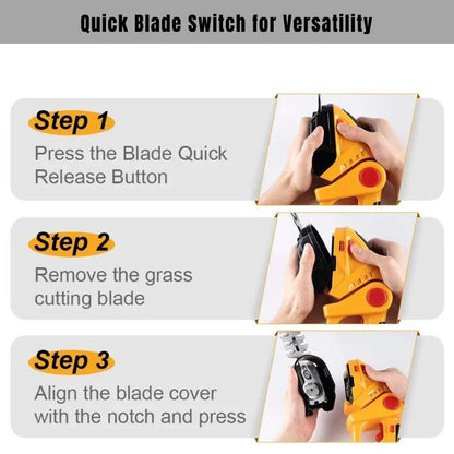 Skorter | Cordless Hedge & Shrub Trimmer | 2-in-1 Cutting Heads, Lightweight & Ergonomic for Effortless Garden Maintenance