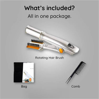 Professional 2 in 1 Rotating Iron Hair Brush - SKØRTER