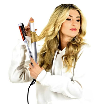 Professional 2 in 1 Rotating Iron Hair Brush - SKØRTER