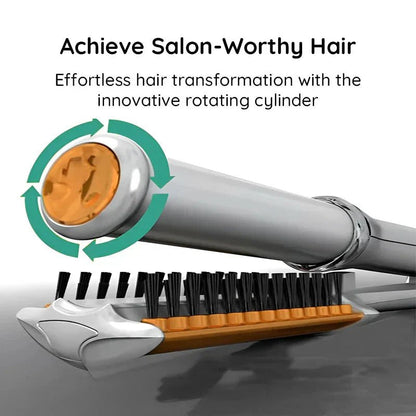Professional 2 in 1 Rotating Iron Hair Brush - SKØRTER