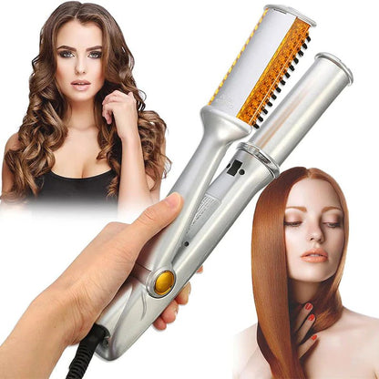 Professional 2 in 1 Rotating Iron Hair Brush - SKØRTER