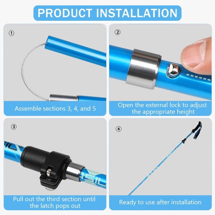 Skorter | Ergonomic Trekking Poles | Ultra-Light, Adjustable & Anti-Slip Grips for Hiking, Trekking & Backpacking Adventures