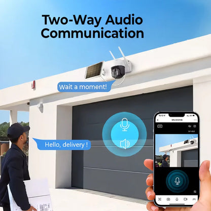 Skorter | 2K Solar-Powered WIFI PTZ Camera with Auto-Tracking & Night Vision