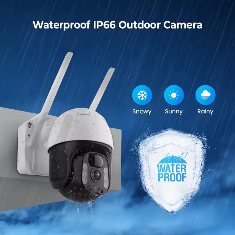 Skorter | 2K Solar-Powered WIFI PTZ Camera with Auto-Tracking & Night Vision