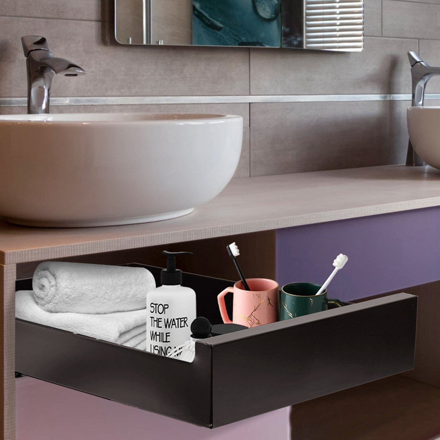 Skorter | Expandable closet organizer in carbon steel with silent sliding rod