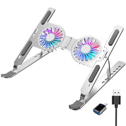Skorter | Rent F82 Adjustable Laptop Stand Laptop Cooling Powder Fan Ergonomic Foldable Laptop Holder