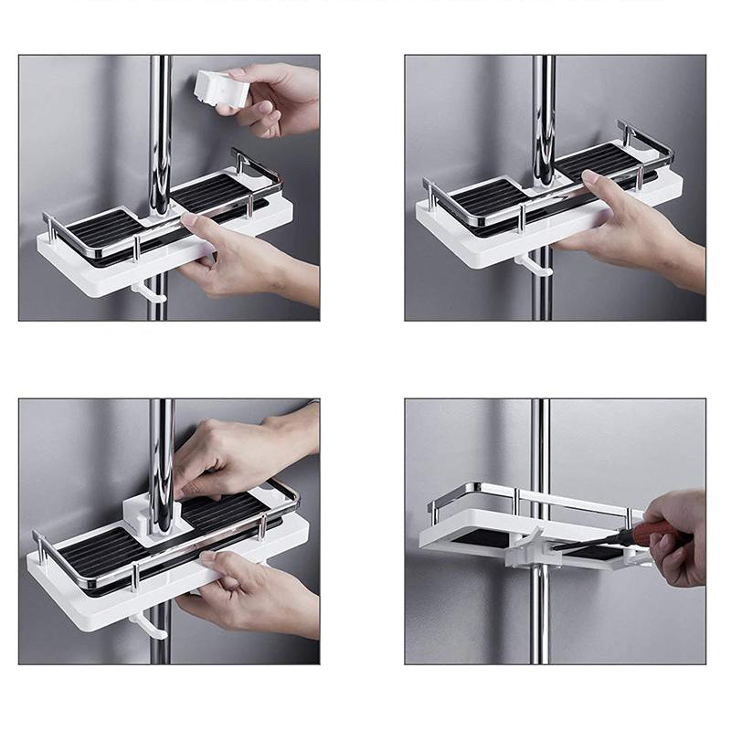 Skorter | BathBuddy | No-Drill Shower Shelf – Space-Saving Bathroom Storage