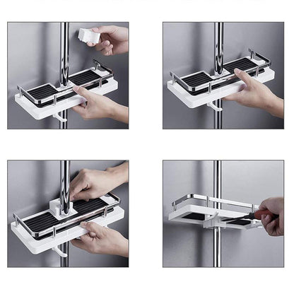 Skorter | BathBuddy | No-Drill Shower Shelf – Space-Saving Bathroom Storage