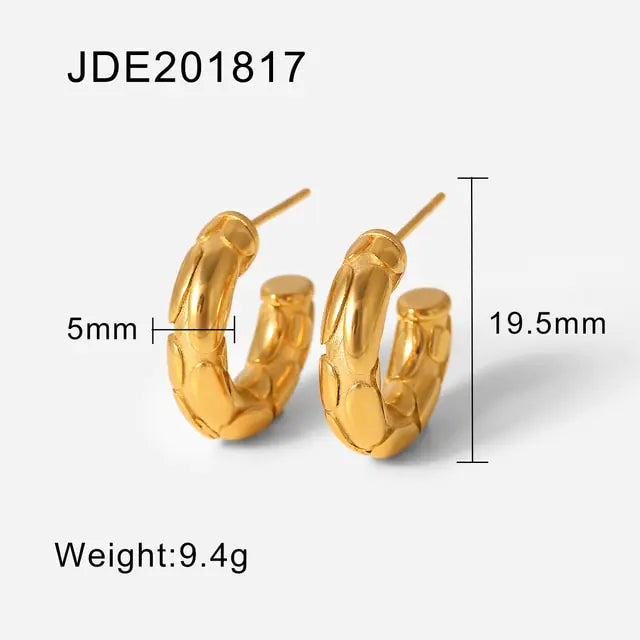 Skorter | 18K gold-plated hoops