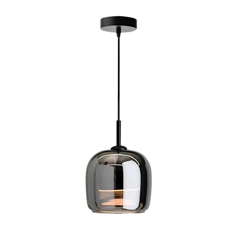 Skorter | Nordic Black Glass Pendant Light Fixture - Modern Hanging Lamp for Kitchen Island & Dining Room