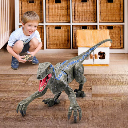 Skorter | Raptorrush Velociraptor – Remote Controlled Dinosaur Toy with Light, Sound, and Realistic Movement