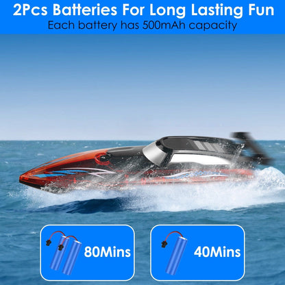 Skorter | RC Boat with Colorful LED Light 10KM/H