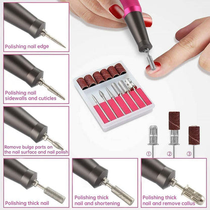 Skorter | Rechargeable Nail Drill Kit with 2000mAh Phone Power Bank