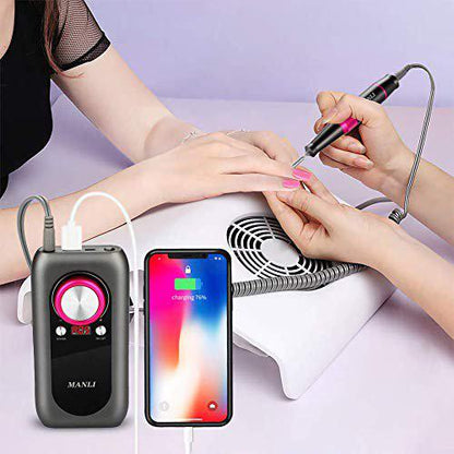 Skorter | Rechargeable Nail Drill Kit with 2000mAh Phone Power Bank
