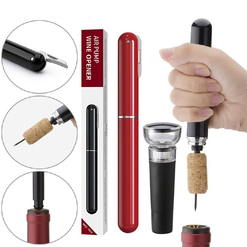 skorter | 2-In-1 Air Pressure Pump Wine Bottle Opener With Foil Cutter