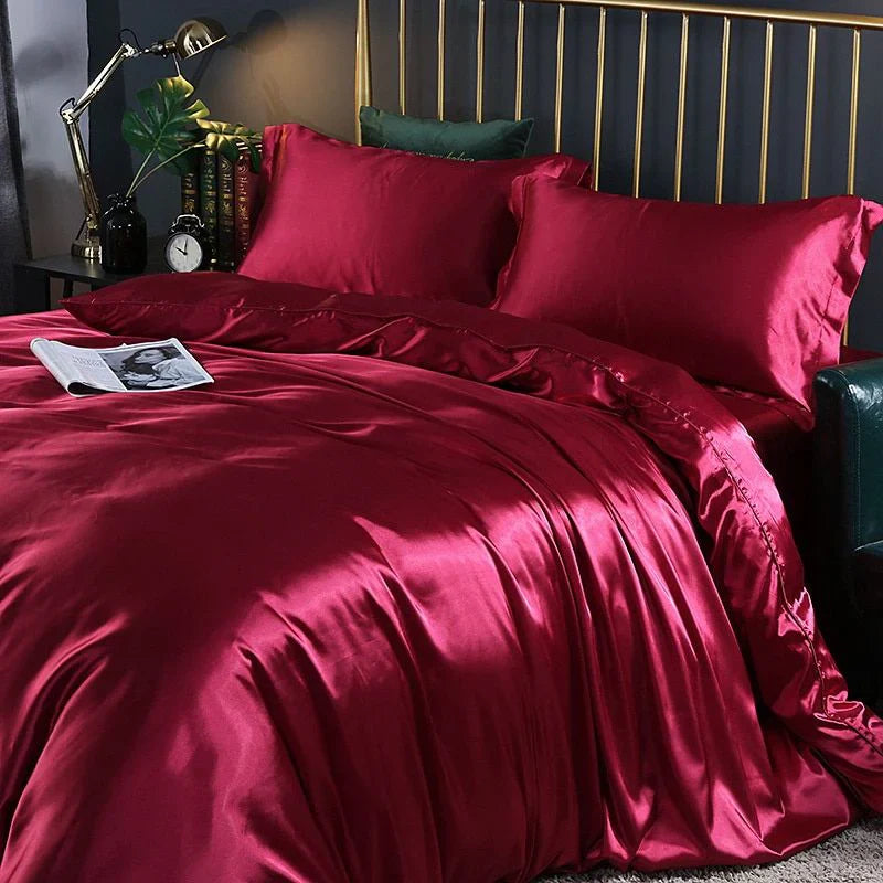 Skorter | Elegant Satin Silk Bedding Set - Luxurious Comfort for Every Night