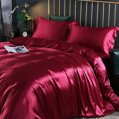 Skorter | Elegant Satin Silk Bedding Set - Luxurious Comfort for Every Night