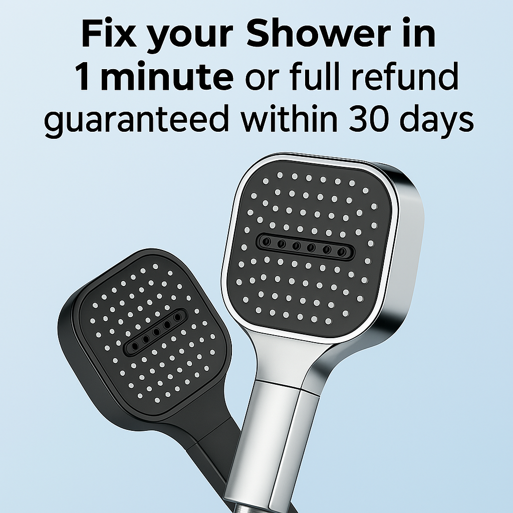 Skorter | High-Pressure Shower Head | Turbo-Boost Technology & Advanced Filtration for Healthier Skin and Hair