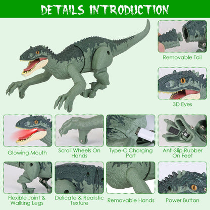 Skorter | Remote-Controlled Dinosaur with 3D Eye Roaring Sounds for 3-12 Years Old