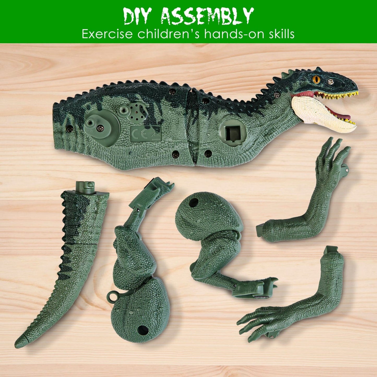 Skorter | Remote-Controlled Dinosaur with 3D Eye Roaring Sounds for 3-12 Years Old