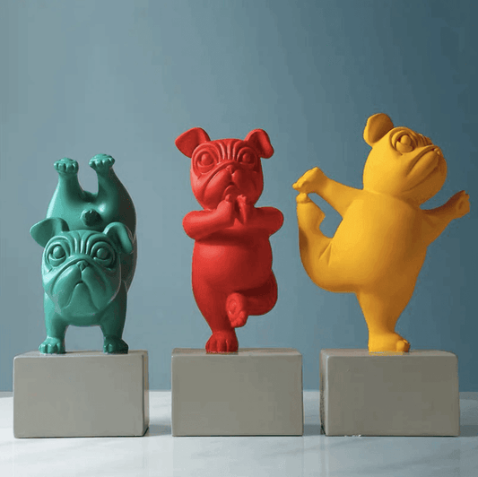 Skorter | Resin Abstract Yoga Bulldog Figurine