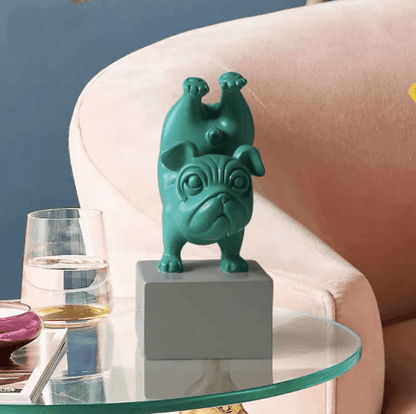 Skorter | Resin Abstract Yoga Bulldog Figurine