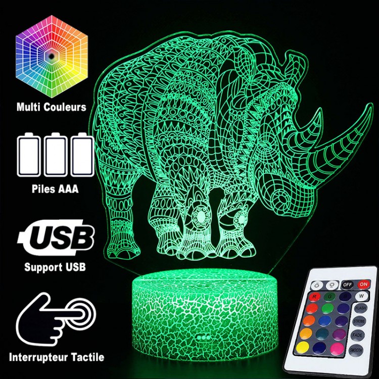 Skorter | 3D Lamp Rhinoceros Majestic