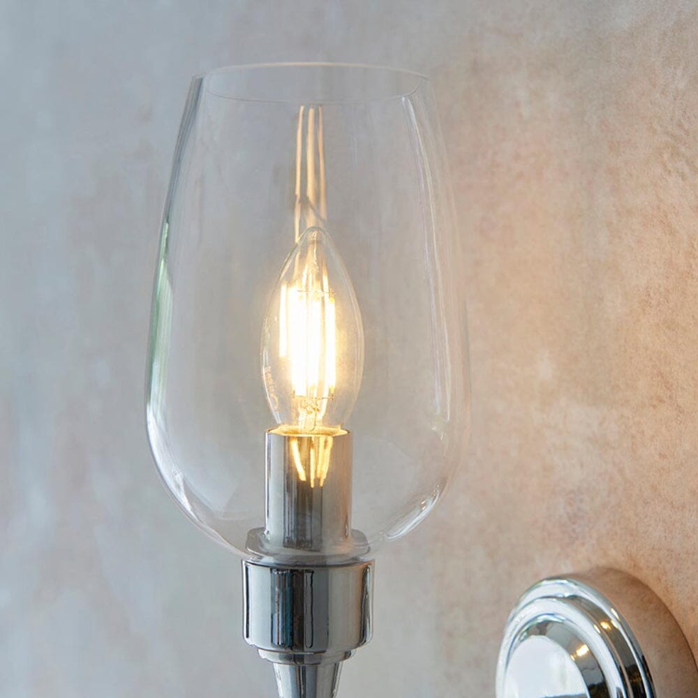 Skorter | Ridgeton Nickel & Glass Wall Lamp