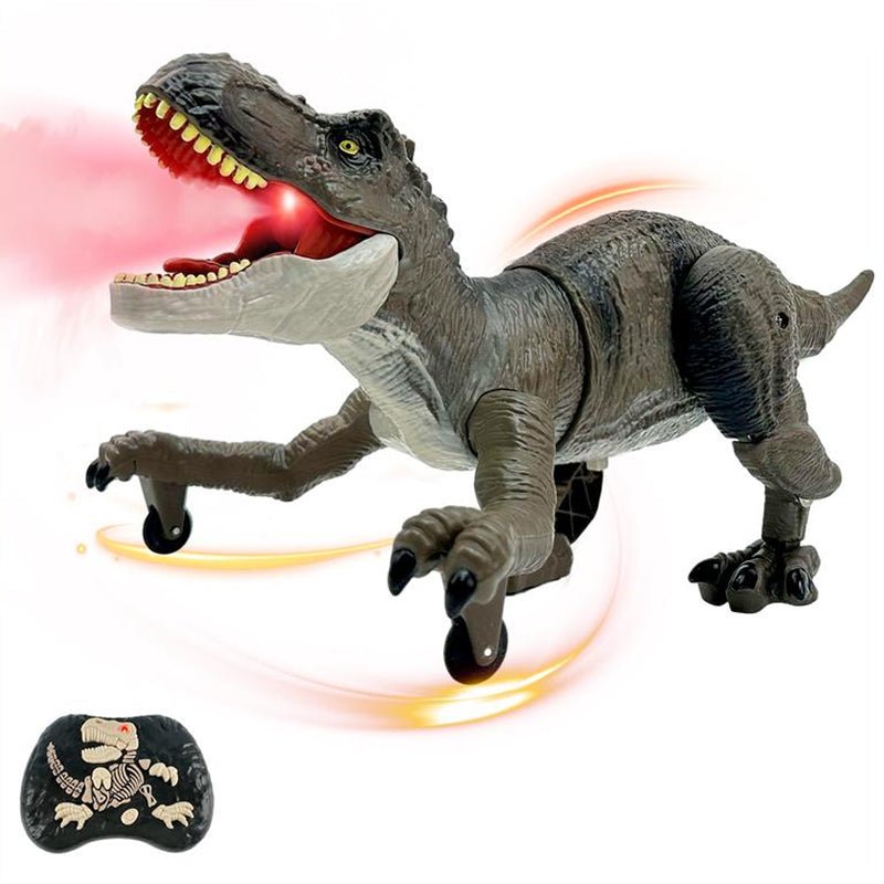 Skorter | Roarbot RC Dino – Remote-Controlled Dinosaur with Light, Sound, and Mist Effects – Realistic Walking and Roaring Fun