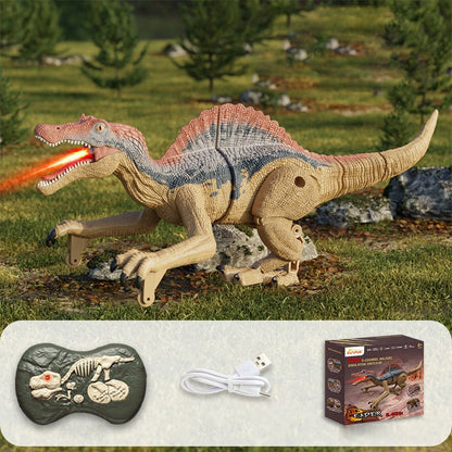 Skorter | Roarbot RC Dino – Remote-Controlled Dinosaur with Light, Sound, and Mist Effects – Realistic Walking and Roaring Fun
