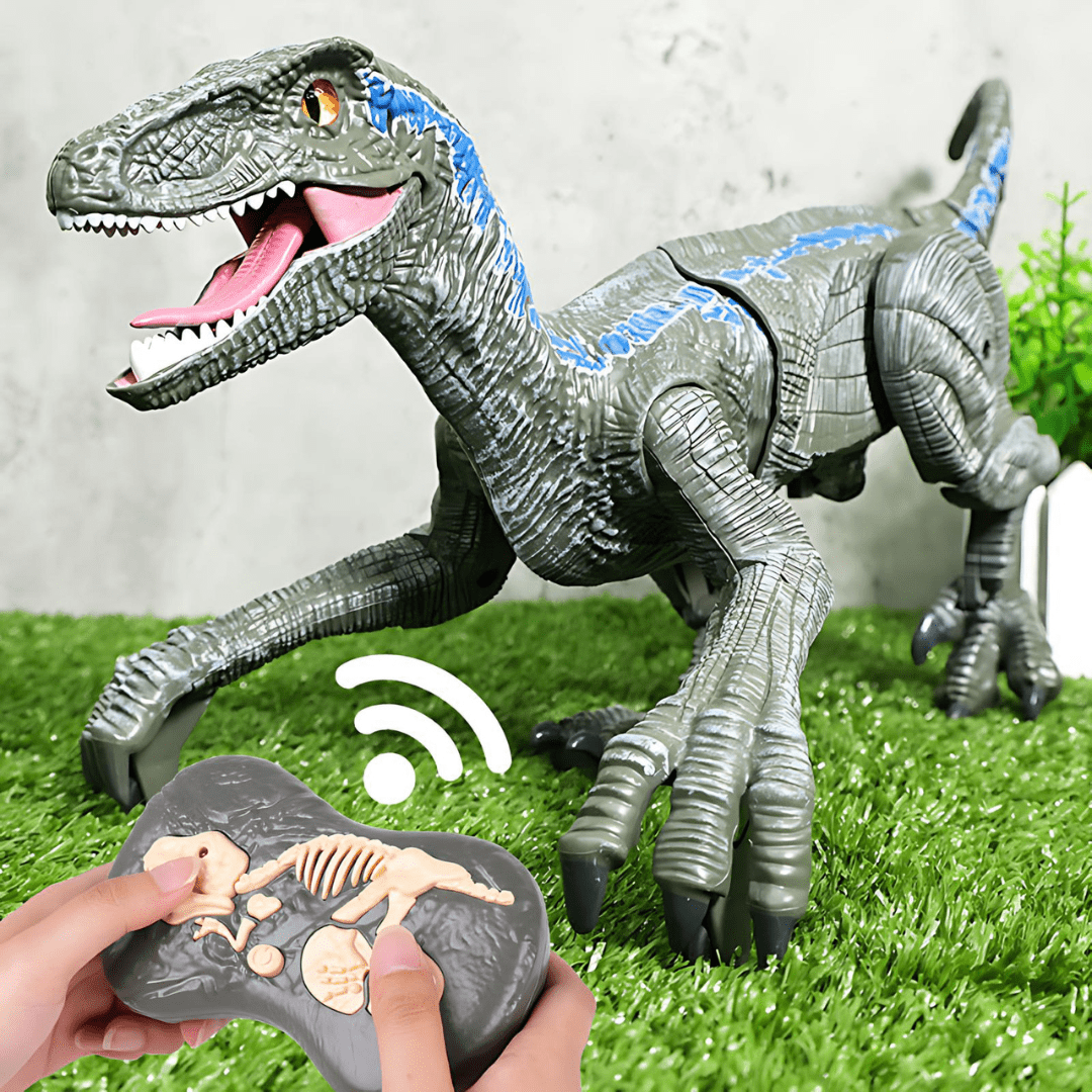 Skorter | Roarbot RC Dino – Remote-Controlled Dinosaur with Light, Sound, and Mist Effects – Realistic Walking and Roaring Fun