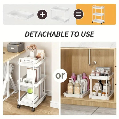 Skorter | 3-Tier Multifunctional Rolling Cart with Wheels