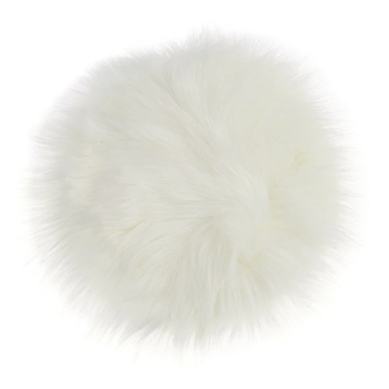 Skorter | Faux Fur Round Seat Cushion