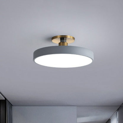 Round Flush Mount Light Nordic Style Acrylic Bedroom LED Semi Flush Ceiling Light - SKØRTER