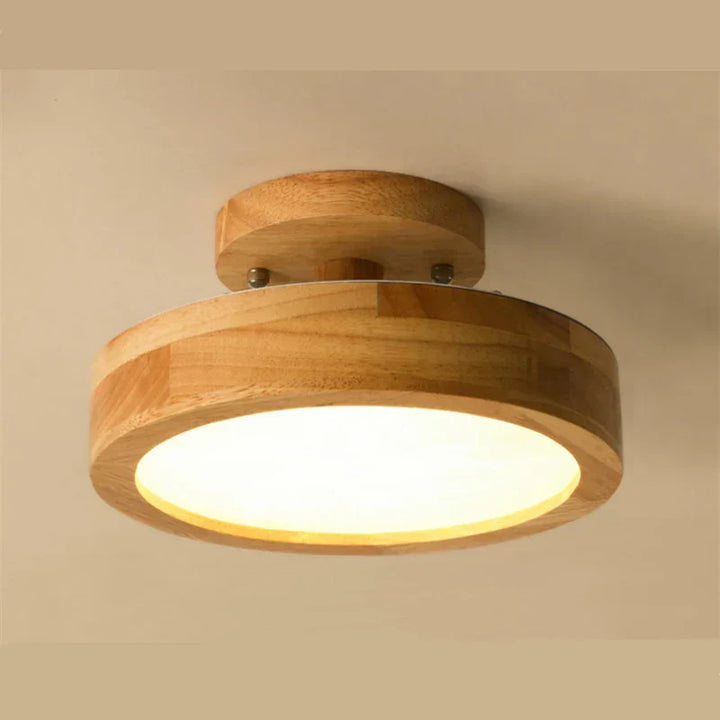 Skorter | Round Wooden Scandinavian Ceiling Lamp - NordicLuxe