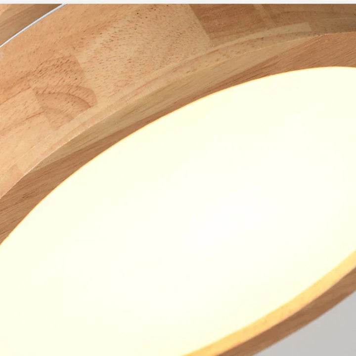 Skorter | Round Wooden Scandinavian Ceiling Lamp - NordicLuxe